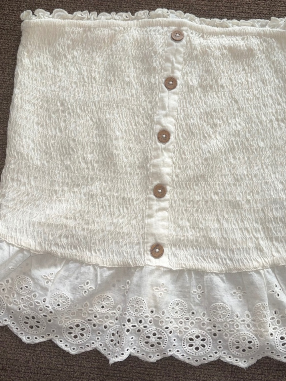Cream white lace sleeveless top